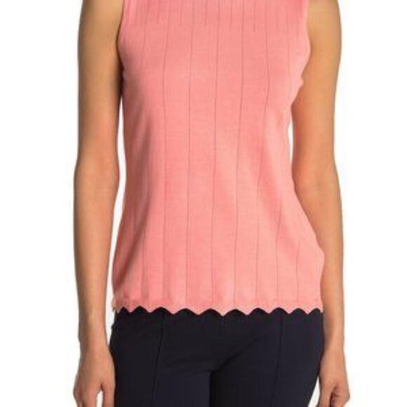 Cyrus Tops - Devotion by Cyrus Pointelle Scallop Trim Tank XS